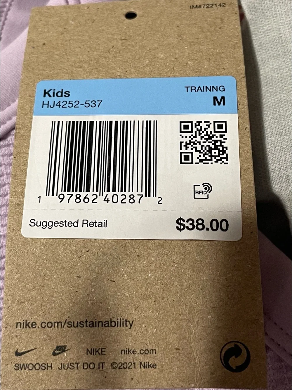 Nike Lavender High-Neck Athletic Tank Top